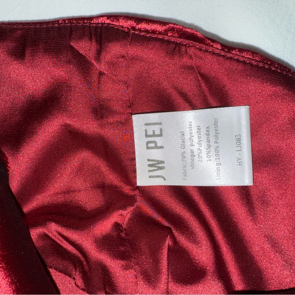 ✨NWT JW PEI Anna Low-Cut Corset Top Red Velvet Holiday Festive - Picture 10 of 13